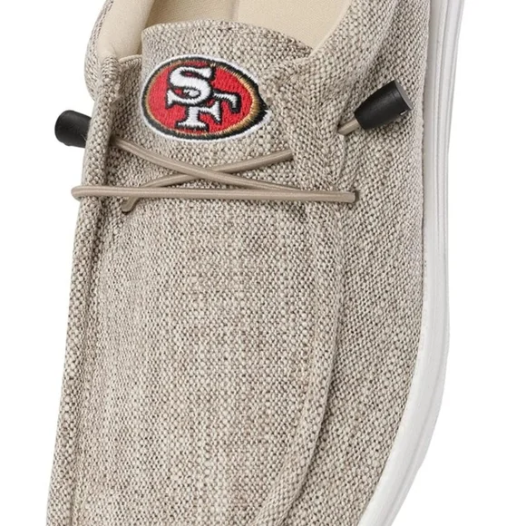 FOCO Men's NFL Team Logo Lightweight Loafers San Francisco 49ers Size S 7/8 NWT - Picture 2 of 16